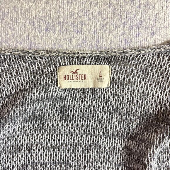 Hollister Gray Cardigan Size‎ L Womens - Picture 3 of 7